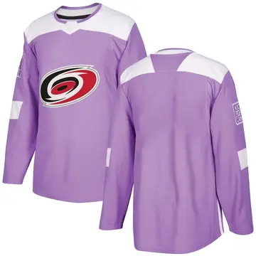 Men's Blank Carolina Hurricanes Authentic Purple ＃ Fights Cancer Practice Jersey