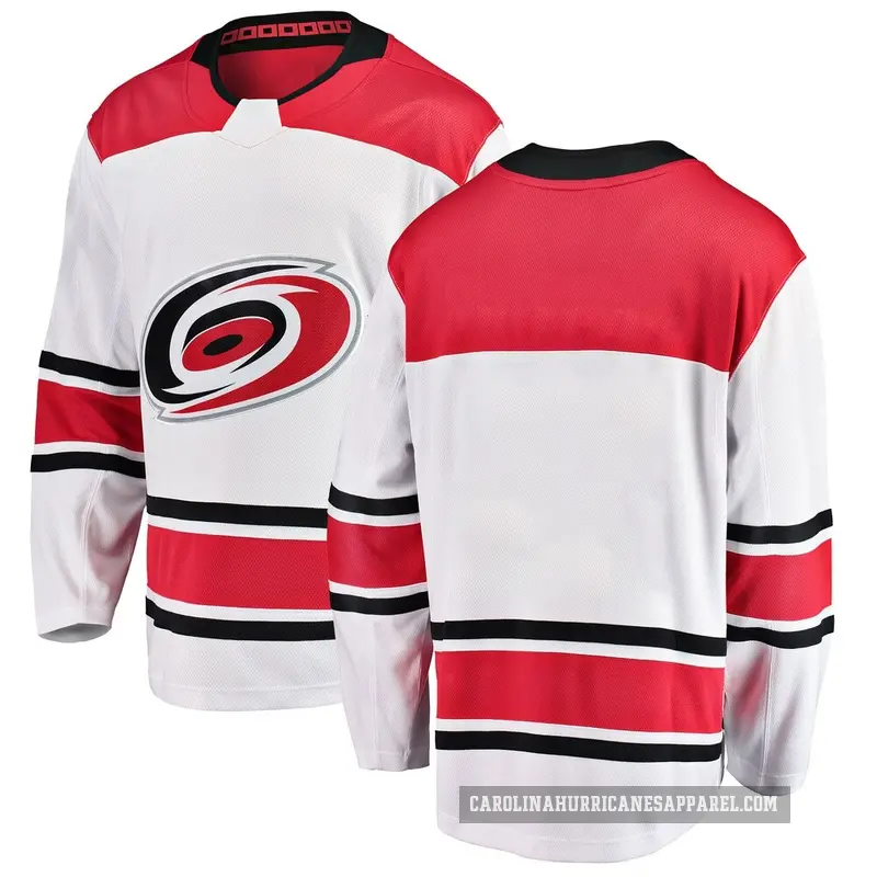 Men's Blank Carolina Hurricanes Breakaway White ＃ Away Jersey