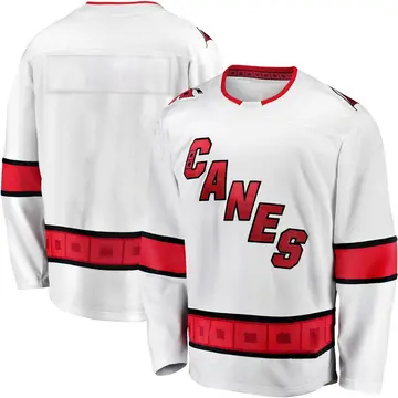 Men's Blank Carolina Hurricanes Breakaway White ＃ Away Premier Jersey