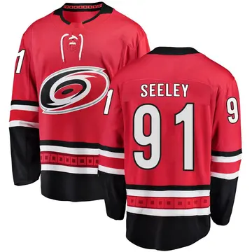 Men's Ronan Seeley Carolina Hurricanes ＃91 Breakaway Red Home Jersey