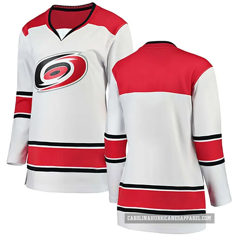Women's Blank Carolina Hurricanes Breakaway White ＃ Away Jersey