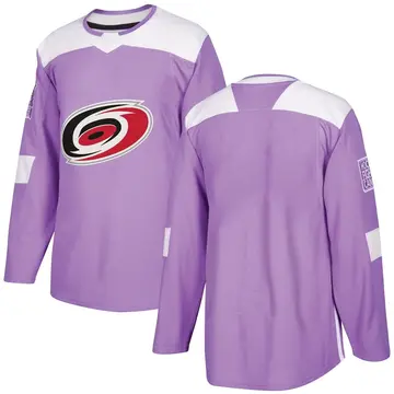 Youth Blank Carolina Hurricanes Authentic Purple ＃ Fights Cancer Practice Jersey