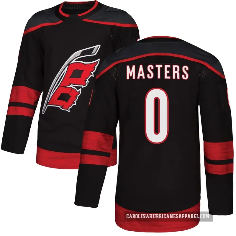 Youth Kyle Masters Carolina Hurricanes ＃0 Authentic Black Alternate Jersey